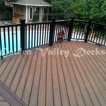 trex spice rum deck with privacy screen