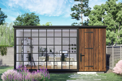 Design ideas for a garden shed and building in London.