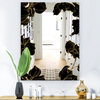 Designart Gold Botanical Obsidian 8 Glam Modern Floral Vanity Mirror, 24x32