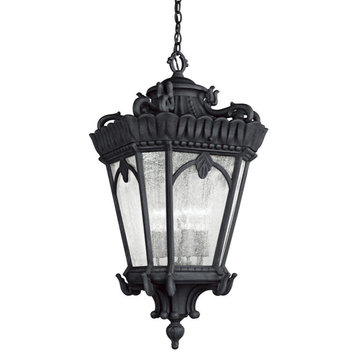 Kichler 9564 Tournai 33-1/2" Tall 4 Light Outdoor Lantern Pendant - Black