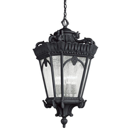 Kichler 9564 Tournai 33-1/2" Tall 4 Light Outdoor Lantern Pendant - Black