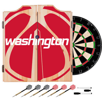 NBA Dart Cabinet Set With Darts and Board, Fade, Washington Wizards