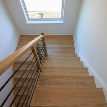 94_Neutral Color Floating Staircase with Metal Balusters, Bethesda MD 20817