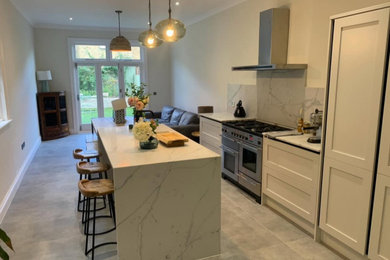 Design ideas for a traditional kitchen in Hertfordshire.