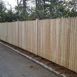 Solid Board Cedar Fence - Home Fencing And Gates