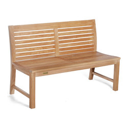 Wintons Teak Abacus Armless Bench - Outdoor Benches