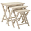 Beth Stacking Tray Tables White Birch