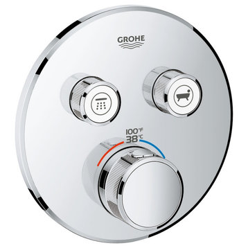 Grohe 29 137 Grohtherm Dual Function Thermostatic Valve Trim Only - Starlight