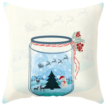 Christmas Jar Pillow Cover