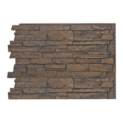141-36-BRIGHTON FAUX WIDE STACKED STONE WALL PANELS - 36"H - Wall Panels