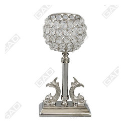 SILVER ORB CANDLE HOLDER - Candles & Candle Holders