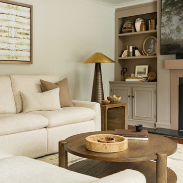 Modern Family Room with Earthy Neutrals