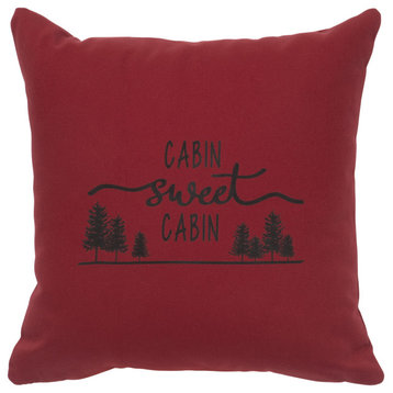 Image Pillow 16x16 Sweet Cabin Cotton Brick
