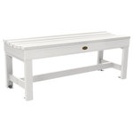 Sequioa - Sequoia Weldon 4' Backless Picnic Bench, White - Our unique, proprietary synthetic wood has been used extensively in world-famous, high-traffic environments since 2003.  A favorite wood-alternative for engineers at major theme parks, its realism and natural beauty means that it has seen use in projects ranging from custom furniture to fencing, flooring, wall covering and trash receptacles.
