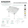 Kingston Brass LMS3630MA8 36" Carrara Marble Console Sink, Acrylic Legs