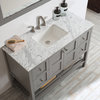 Florence 48" Single Vanity, Gray, With Mirror