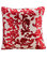 Red Red Floral 26"x26" Burnout Velvet Euro Sham, Cayenne Red Florals