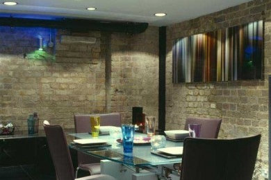Photo of a contemporary dining room in London.