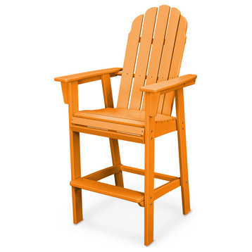 POLYWOOD Vineyard Adirondack Bar Chair, Tangerine