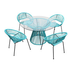 Acapulco 5 Piece Dining Set, Glacier Blue