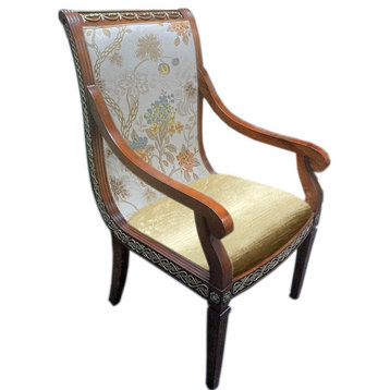 Naeem Cotton Armchair With Floral Fabric
