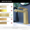 STYLISH Bathroom Faucet Single Handle Brushed Gold Finish, B-112G AVA