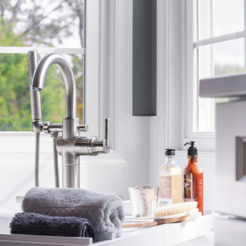Master Bathroom Remodeled With Stand Alone Tub, Standing Shower & Big Cabinets