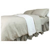 Natural Linen Duvet Cover With Pillow Cases, Tie Knot Style