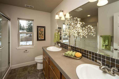 Example of a classic bathroom design in Other