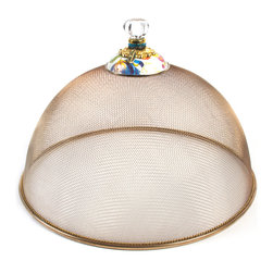 Flower Market Mesh Dome - Large | MacKenzie-Childs - Serving Dishes And Platters