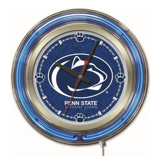 Penn State Neon Clock - Contemporary - Wall Clocks - by Holland