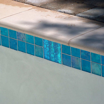 Aqua Glass Tile Pool with Jewel Accents- Maryland