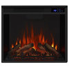 Real Flame Vivid Flame Stainless Steel Electric Firebox in Black