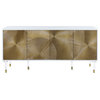 Bellissimo Lacquer Sideboard/Buffet, Acrylic Legs, Gold Tips & Gold Finish