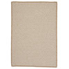 Outdoor Houndstooth Tweed Cuban Sand 12' Square, Square, Braided Rug