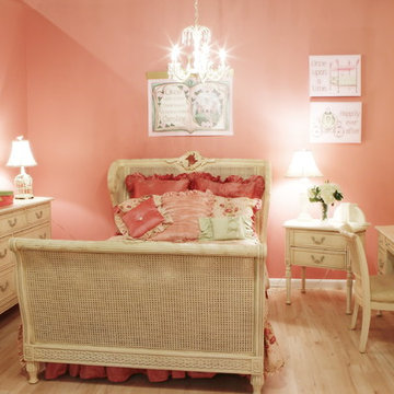 Pink and Ivory Girl's Bedroom