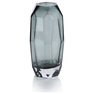 Juwelo Smoke Glass Vase, Medium