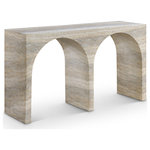 Meridian Furniture - Faenza Concrete Console Table, Travertine, Travertine Finish - Indulge in the allure of the Travertine Faenza Console Table by Meridian Furniture. Its captivating design and luxurious Travertine finish elevate any space with effortless elegance. Crafted with precision and durability in mind, this stunning piece becomes the focal point of gatherings, fostering moments of connection and warmth. Embrace sophistication and style with the Faenza Console Table, a testament to exquisite taste and timeless beauty.