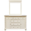 Sunset Trading Ice Cream At The Beach Wood Dresser and Mirror in Antique White