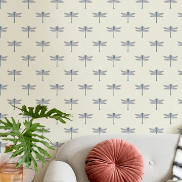 Transform Dragonflies Peel and Stick Wallpaper by Graham & Brown Room Shot