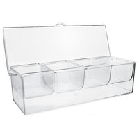Estilo 4 Section Condiment on Ice, Clear