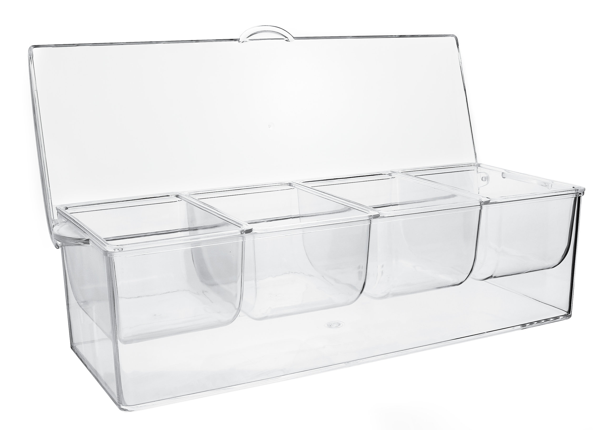 Estilo 4 Section Condiment on Ice, Clear