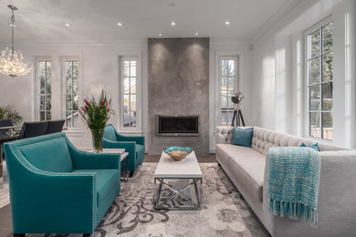 Inspiration for a transitional living room remodel in Vancouver