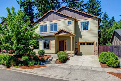 Inspiration for a contemporary exterior home remodel in Portland