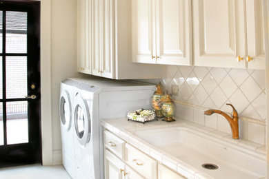 Inspiration for a timeless laundry room remodel in Austin