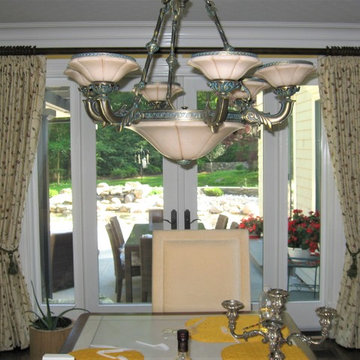 Top Pleated Draperies on Decorative Traverse Rod