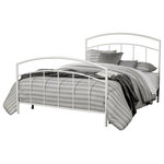 Hillsdale Furniture - Hillsdale Julien Full Metal Bed With Metal Frame - Simplicity at its finest, the Hillsdale Julien full-size bed combines gentle arches with straight lines to create a clean silhouette with a strong presence.  Constructed of sturdy metal, its understated style and textured white finish ensure this bed fits nicely with any decor.  A set of extensions is included with each carton to heighten the panel to a headboard to make a complete bed design.  The included metal bed frame completes your twin size bed construction.  Box spring and mattress not included.  Assembly required.