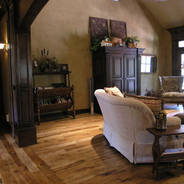 Hand Scraped Hand-Hewn Hand-Rubbed Natural Finish on 7" Character Hickory