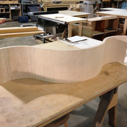 Wave Front Walnut Vanity - Bathroom Vanities And Sink Consoles