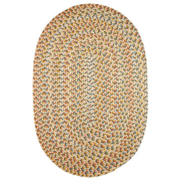 Confetti Bright and Bold 5, Carrier Braided Rug Earth Beige 5'x8' Oval